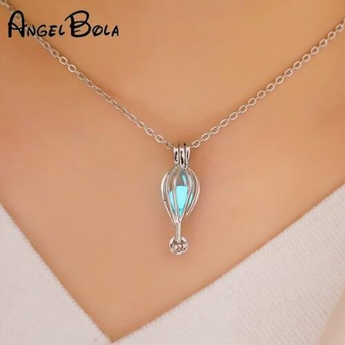 Various styles fashion design natural pearl locket pendant clavicle chain diy essential oil diffusion necklace woman jewelry