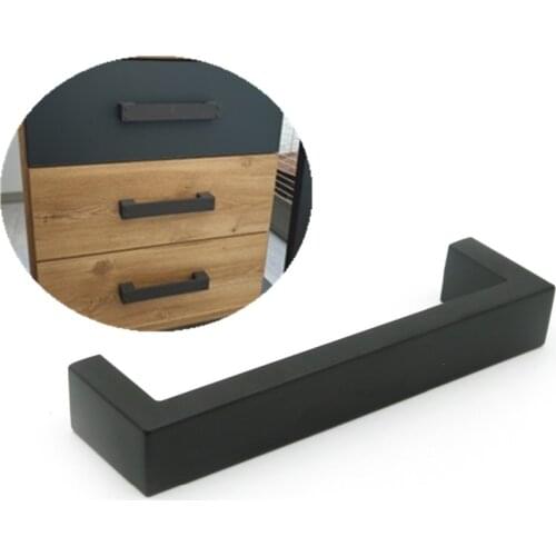 Cabinet Drawer Handles Knobs Brushed Nickel 96mm-224mm Bathroom Cabinet Door Handles Furniture Office Desk Drawer Pulls Hardware