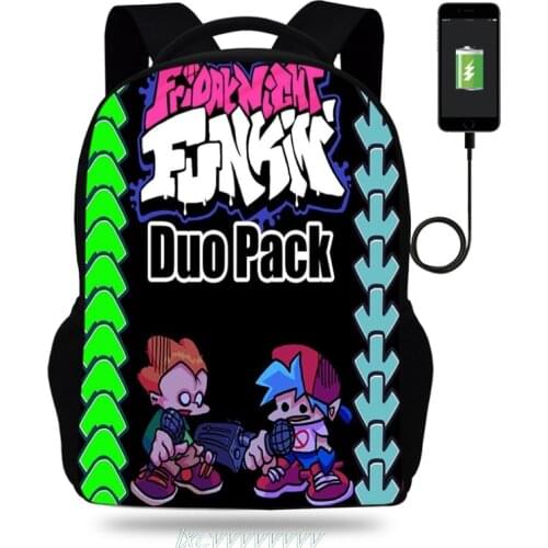Friday Night Funkin Backpack 16inch Children School Bags 3D Print 3 Kids Backpack Boys Girls Teenagers Schoolbag Mochila Escolar