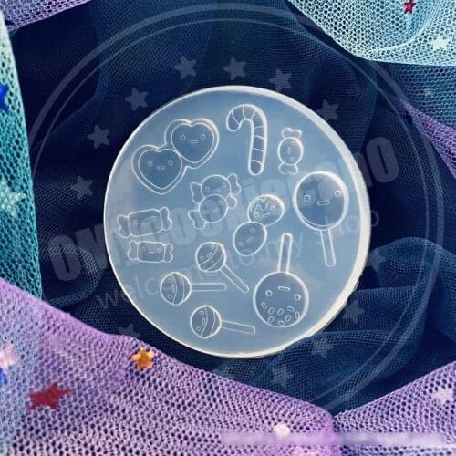 Candy Chocolate Food Dessert Crystal Epoxy Resin Mold Cake Lollipop Silicone Mould DIY Crafts Jewelry Casting Tools