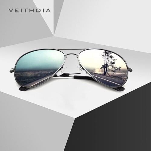 VEITHDIA Brand Sunglasses Men Vintage Alloy Polarized Sunglasses Classic Sun glasses Coating Lens Driving Shades For Men