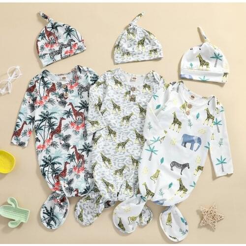 Ma&Baby 0-6M Newborn Infant Baby Boys Girls Sleeping Bags Cartoon Animal Print Long Sleeve Bedding Costumes D84