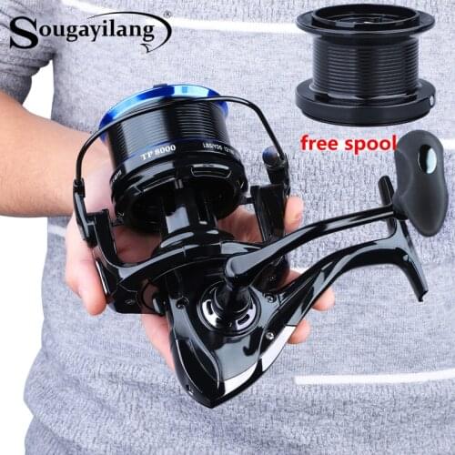Sougayilang Fishing Reel 8000-10000BB High Quality Aluminum Spool Feeder Carp Fishing Max Drag 10KG Spinning Reel Fishing Tools
