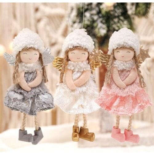 Navidad 2021 Christmas Angel Doll Xmas Tree Hanging Pendant Ornaments New Year 2022 Gift Christmas Decoration for Home Noel Deco