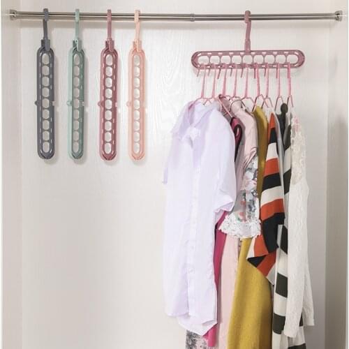 Clothes hanger organizer closet organizer Space Saving Hanger Multi-port magic hanger Plastic Scarf cabide hangers for clothes