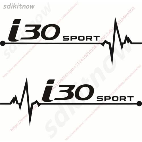 1pair Heart Car Sports Decal Sticker Styling Window Door Decoration For hyundai i30 2018 2017 2014 2012 2013 2009 accessories