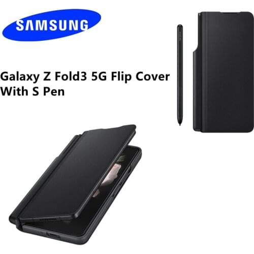 100% Original Samsung Galaxy Z Fold3 5G Flip Cover With S Pen Brand New Sealed Antimicrobial Material phone case For Z Fold3 5G