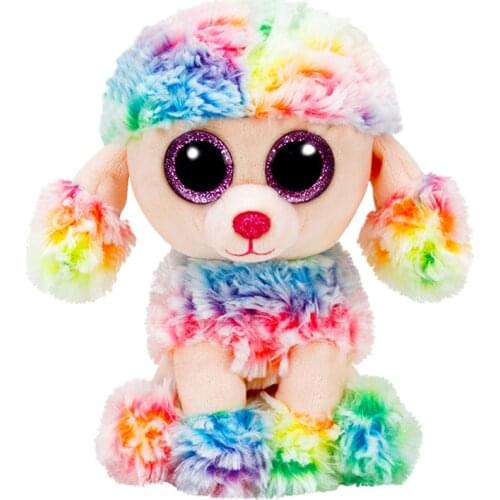 15cm Ty Big Eyes Stuffed Plush Toy Anime Pink Cat Sophie Cat Heather Color Leopard Dotty Cute Toys Children Birthday Gift