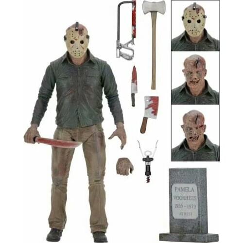 18cm NECA Friday Action Figure Jason Deluxe Edition Jason PVC Movable Collectible Toy Gift