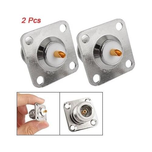 2pcs N Female Jack Panel Mount Chassis PCB Connector Adapter