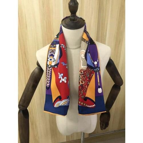 2021 new arrival fashion elegant brand classic design 100% silk scarf 90*90 cm square shawl twill wrap for women lady girl