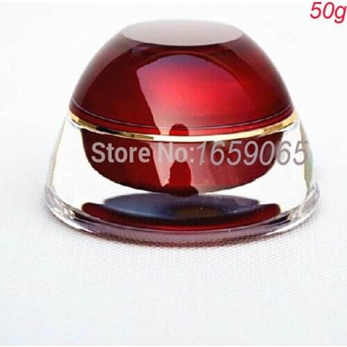 50g red pagoda shape acrylic cream bottle eyecream jar Cosmetic Packaging Cosmetic Jar