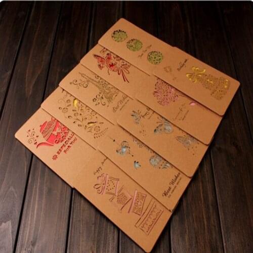 50set/lot Vintage kraft paper hollowed out postcard card 10 choices for you greeting card for friend