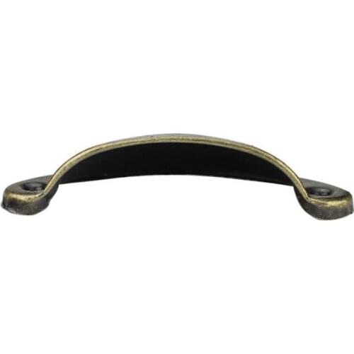 81*32mm Iron Cabinet Handles Smooth Board Semicircle Iron Sheet Handle Furniture Sliver Gold Black Bronze Cabinet Shell Handle