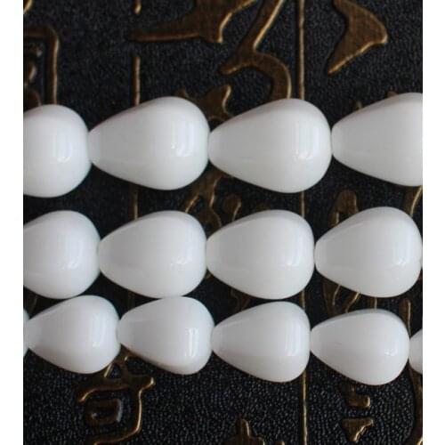 White porcelain agates hexahedron water drop shape beads 15inch ,Wholesale For DIY Jewellery Free Shipping