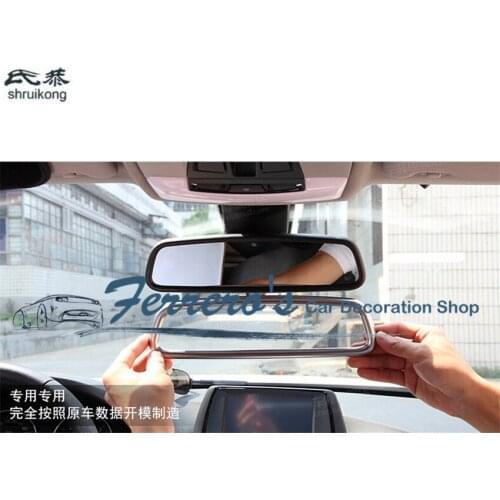 Free Shipping car stickers interior mirror decoration ABS Chrome for BMW new 3-series 320LI 328LI 323i F30 F35 X1 X5 X6
