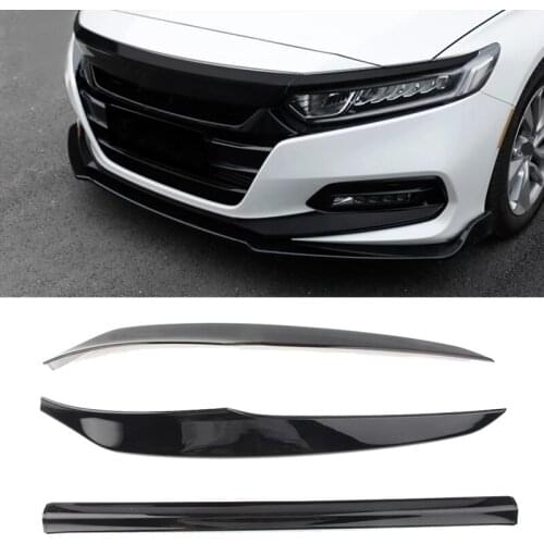 Car Gloss Black Front Bumper Lip Protective for Honda Accord 2018 2019 2020