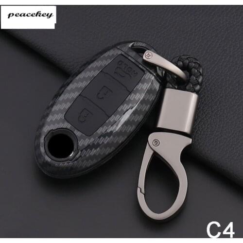 Carbon Fiber Silicone Car Key Case Covers For Nissan teana j32 Qashqai X-Trail Sentra Murano Note Juke Altima Maxima Patrol