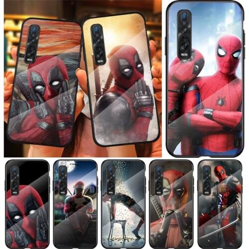 Tempered Glass Cover Deadpool Marvel Dead Pool For OPPO A9 2020 A52 Find X2 Lite Realme 7 7i 6 5 Pro C3 XT Phone Case