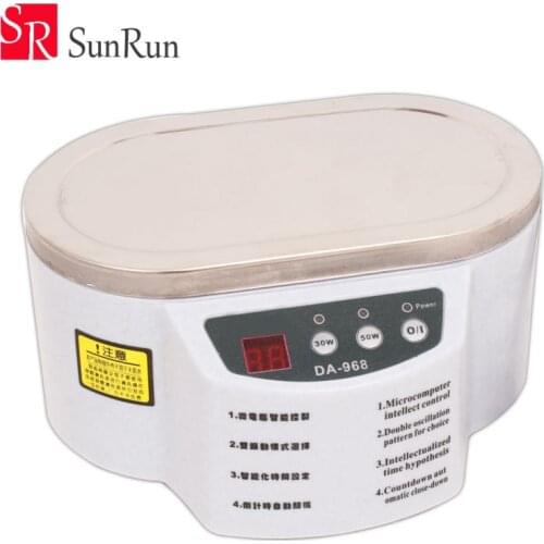 DA-968 Dual Power 220V 30W 50W Ultrasonic Cleaner With Display Stainless Steel Intelligent Ultrasonic Cleaning