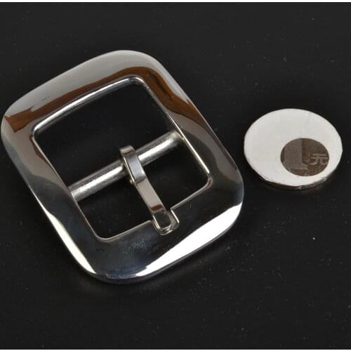 Women 31mm width stainless steel material leather craft belt buckle luxury mirror finish design 2pcs/lot
