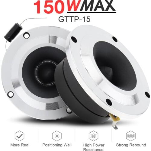 2pc 4 Inch 100W Tweeter Speaker Audio Sound Speaker Full Range Loudspeaker High Efficiency w Capacitor for DIY Car Audio System