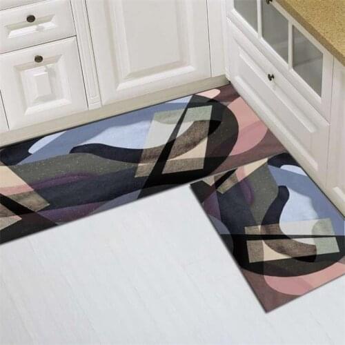 Nordic Geometric Creative Kitchen Mat Anti-Slip Bathroom Carpet Long Living Room Bedroom Absorption Doormat Washable Floor Mats