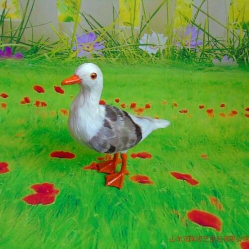 Cute white simulation bird polyethylene & furs seagul model doll gift about 24x20cm 098