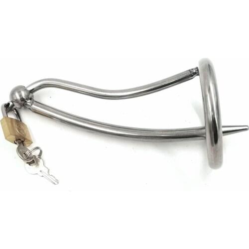Male chastity Urethral Lock Urethral catheter dialator Penis Lock stainless steel Cock cage Sex toy for men Drop shipping
