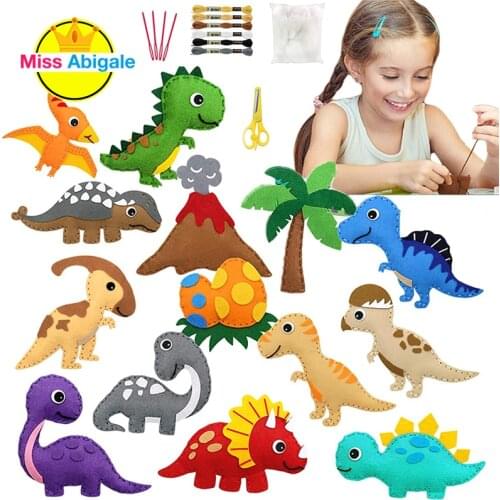 Woodland Animals Craft Kit Forest Creatures DIY Sewing Felt Plush Animals for Kids Beginners Educational Sewing Set Girl Art Toy