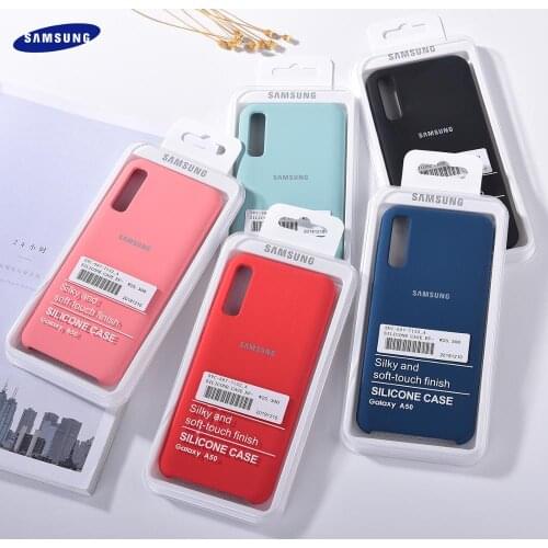 Original Galaxy A40 A20 A30 A30S Case Liquid Silicone Soft-Touch Silky Finish Protective Cover For Samsung A50 A50S A70 A70S