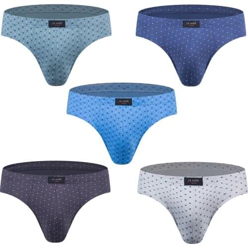 Sexy mens underwear cotton low waist printing cotton mens briefs U convex breathable comfortable high quality mens Panties