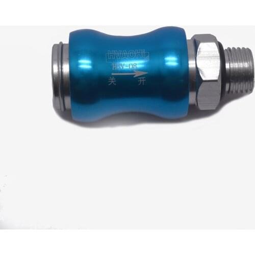 HSV-08 1/4" Sliding Switch Hand Push Valve Pneumatic Flow Control Manual Slide Valve For Gas Pipe, Machinery, Air Compressor