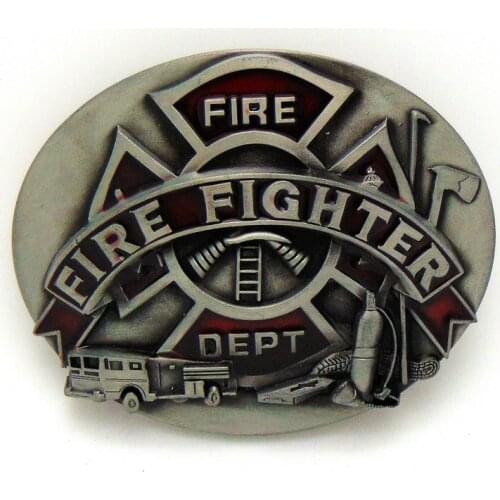 FIRE FIGHTER 2019most popular western zinc alloy product belt buckle for 4.0