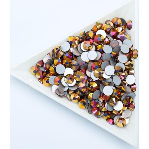 Rainbow-Rose-Gold 3D Nail Art Rhinestones ss3 ss4 ss5 ss6 ss8 ss10 ss12 ss16 ss20 ss30 ss34 Glass/Crystal Non HotFix Decorations