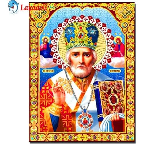 Religious Icon of St. Nicholas full diamond painting 5 d cross stitch diamond mosaic embroidery handmake gift,home decoration