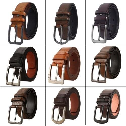 A Variety of Styles Man Belt Fashion Designed High Quality Trendy PU Leather Pin Buckle Strap Fancy for Cowboy Jeans Men Belt