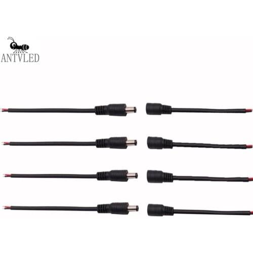 Plug DC male or Female Cable Wire Connector5.5mmx2.1mm For 3528 5050 LED Strip Light