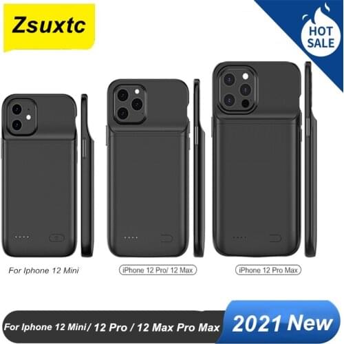 Silicone Material Battery Charger Case For iphone 12 Mini 12 Pro 12 Pro Max Power Case Audio Output Power Bank