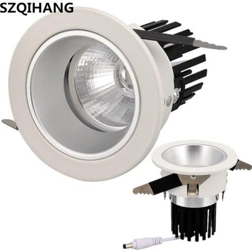 Super Bright 10W Recessed LED Dimmable Downlight COB Round Ceiling Recessed Light Cabinet Wall Down Lamp LED Wall Washer Light