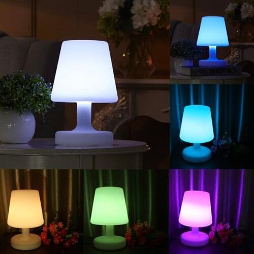 1 Pc Colorful Rechargeable Remote Control LED Night Light with Charger and Remote Control for Bedroom Dorm