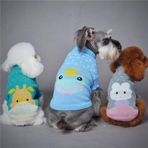 Warm Dog Clothes For Small Dogs Cute Winter Soft Pet Dog Sweater Clothing For Dog Winter Chihuahua Clothes Cartoon Pet Outfit