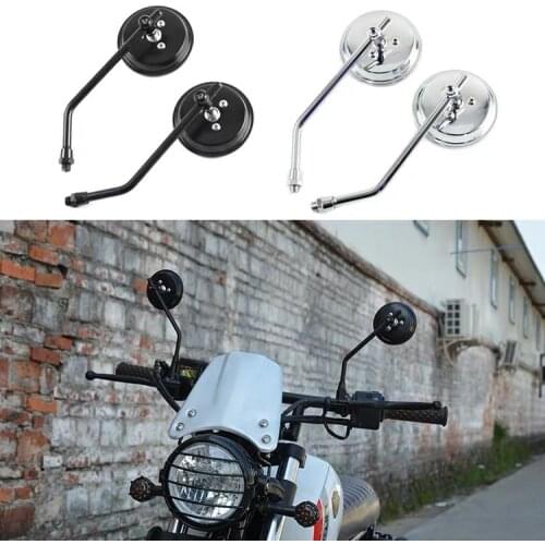 Universal motorcycle mirrors chrome round mirror motorcycle long stem for Harley ktm kawasaki yamaha suzuki Ducati Honda Aprilia
