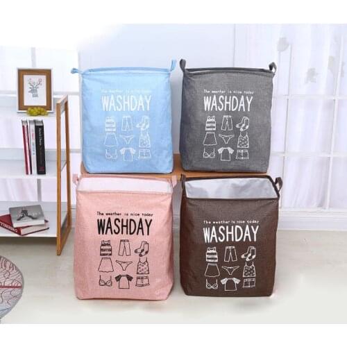 Large Capacity Laundry Basket Dustproof Drawstring Storage Basket Clothes Toy Organizer Folding Storage Bags Home DIY Supplies