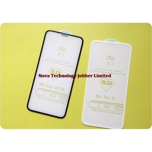 Wyieno 5D 9H Curved Edge Full Cover Tempered Glass Protect Film For iphone 6 6g 6s 7 8 X Xs plus Screen Protector ; 100pcs/lot