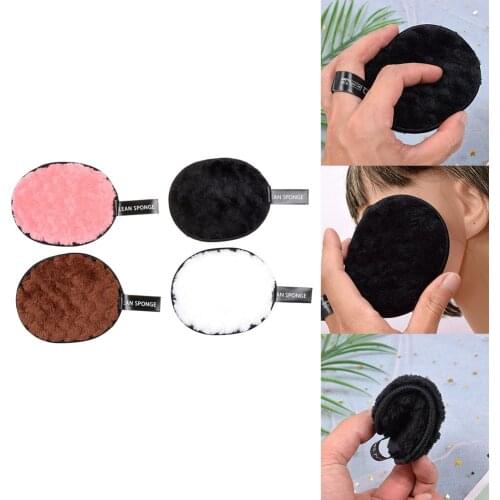 1pc New Microfiber Cloth Pad Facial Makeup Remover Puff Cotton Double Layer Face Cleansing Towel Reusable Nail Art Cleaning Wipe