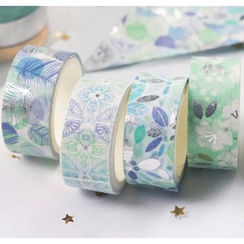INS Style Blue Series Washi Tape 12Rolls/Set DIY Scrapbooking Diary Journal Sticker Decoration Tape Masking Tape 1.5cm*3m