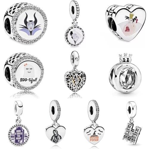 2019 NEW Autumn Series 100% 925 Sterling Silver Witch Pendant Love Charm Fit Women DIY Bracelet Original Jewelry Set Gift