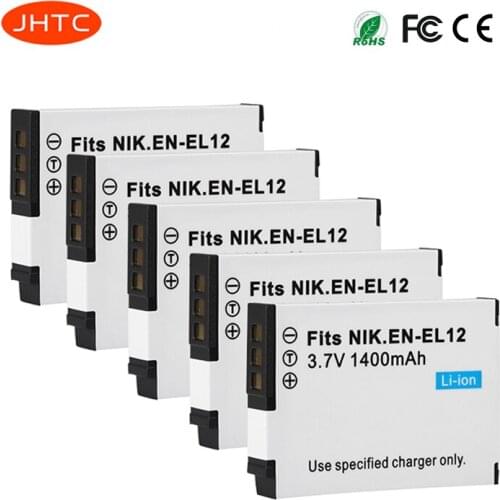 EN-EL12 Battery For Nikon CoolPix S610 S610c S620 S630 S710 S1000pj P300 P310 P330 S6200 S6300 S9400 1400mAh Batterie ENEL12