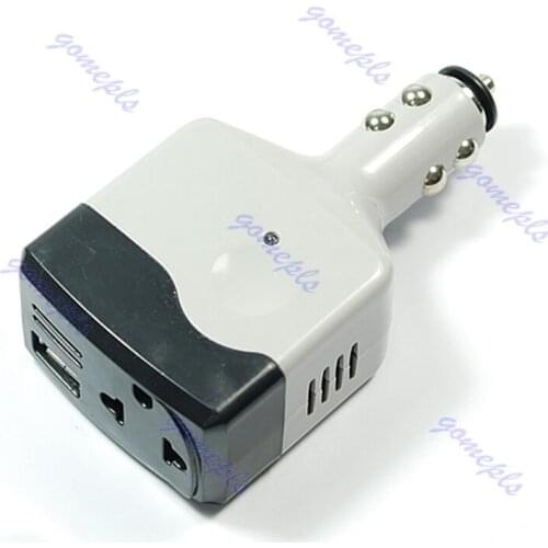 New Car Auto Charger Adapter DC 12V To AC Converter 220V Charger Power With USB Q9QD